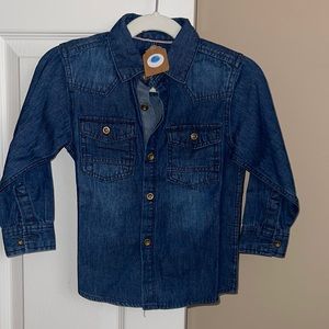 Long Sleeve Denim Top